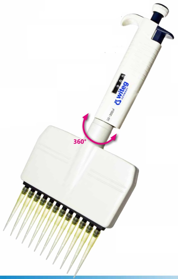 Micropipet 12 kênh 5 – 50 µl Witeg WITOPET ECO